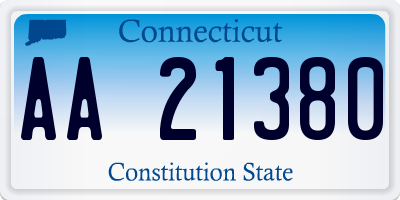 CT license plate AA21380