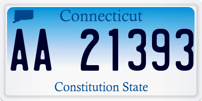 CT license plate AA21393