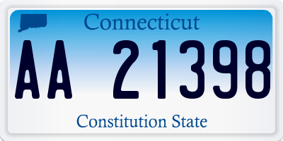 CT license plate AA21398