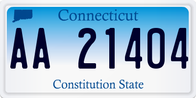 CT license plate AA21404