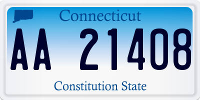 CT license plate AA21408