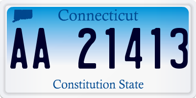 CT license plate AA21413