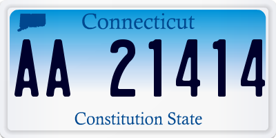 CT license plate AA21414