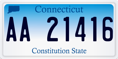 CT license plate AA21416