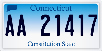 CT license plate AA21417