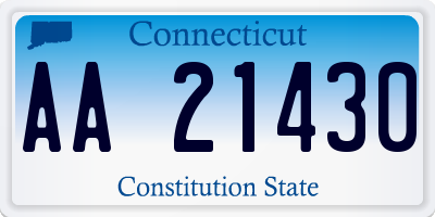 CT license plate AA21430