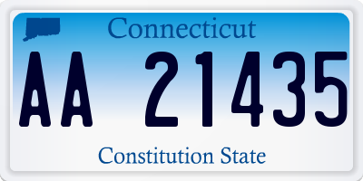 CT license plate AA21435