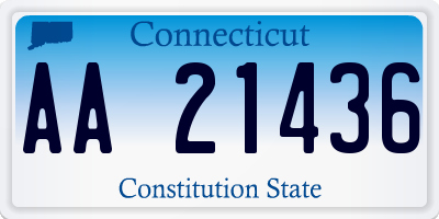 CT license plate AA21436