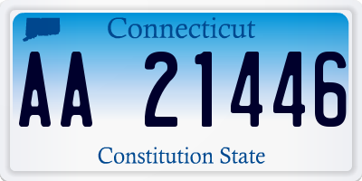 CT license plate AA21446