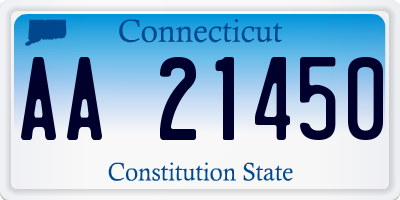 CT license plate AA21450