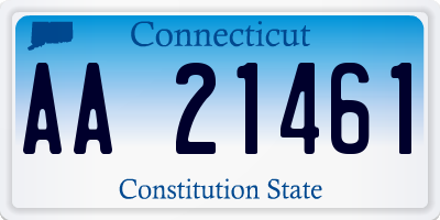 CT license plate AA21461