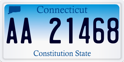 CT license plate AA21468