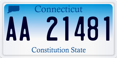 CT license plate AA21481