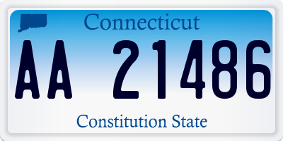 CT license plate AA21486