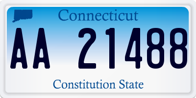 CT license plate AA21488
