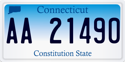 CT license plate AA21490