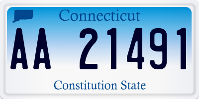 CT license plate AA21491