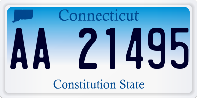 CT license plate AA21495