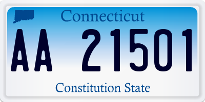 CT license plate AA21501