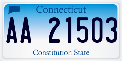 CT license plate AA21503