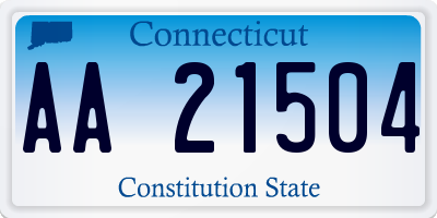 CT license plate AA21504