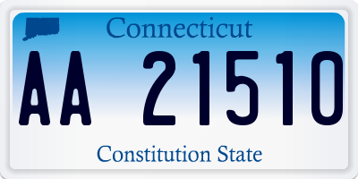 CT license plate AA21510