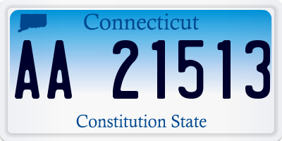 CT license plate AA21513