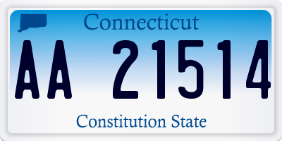 CT license plate AA21514