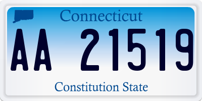 CT license plate AA21519