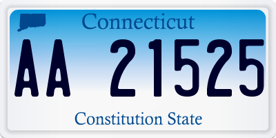 CT license plate AA21525