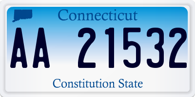 CT license plate AA21532