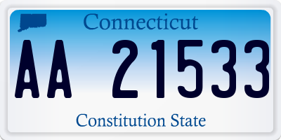 CT license plate AA21533