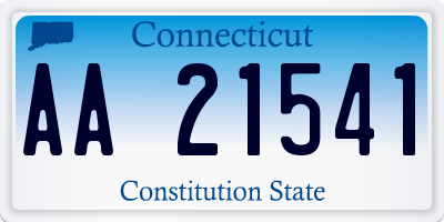 CT license plate AA21541