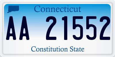 CT license plate AA21552