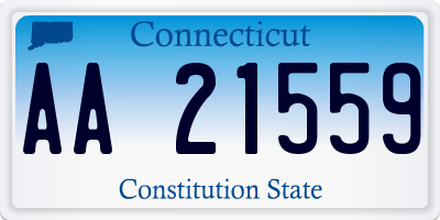 CT license plate AA21559