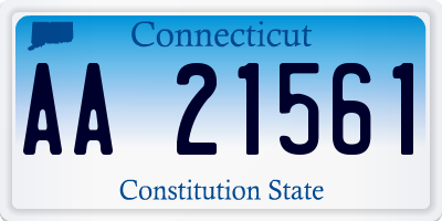 CT license plate AA21561