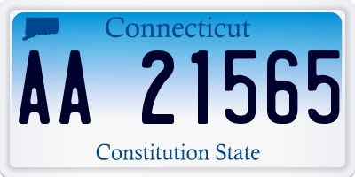 CT license plate AA21565