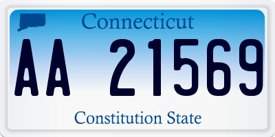 CT license plate AA21569