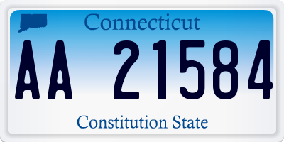 CT license plate AA21584