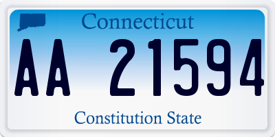 CT license plate AA21594