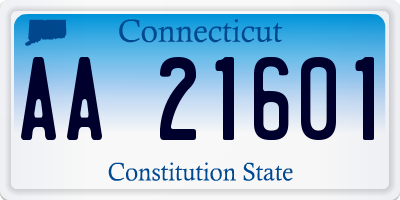 CT license plate AA21601