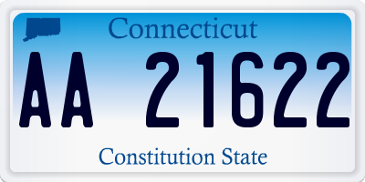 CT license plate AA21622