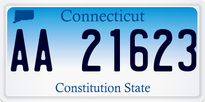 CT license plate AA21623