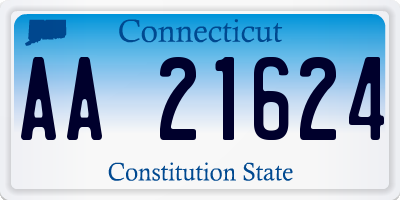 CT license plate AA21624