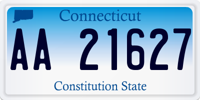 CT license plate AA21627