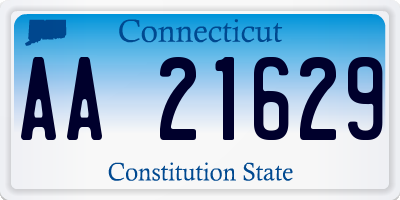 CT license plate AA21629