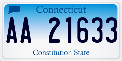 CT license plate AA21633