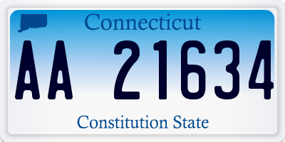 CT license plate AA21634