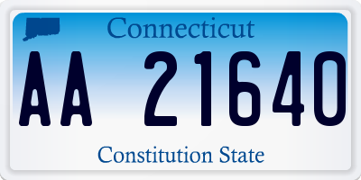 CT license plate AA21640