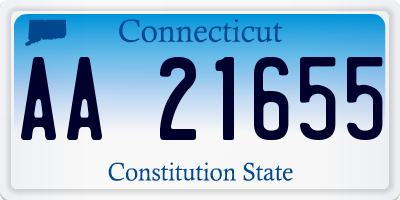 CT license plate AA21655